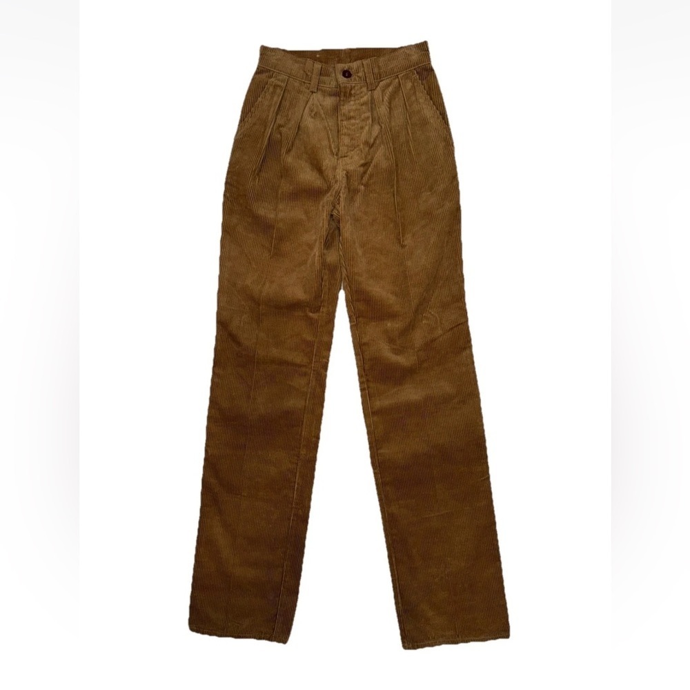 LEVIS True Vintage 70s Corduroy Pants Womens 24x33 Brown White Tab Made In Italy